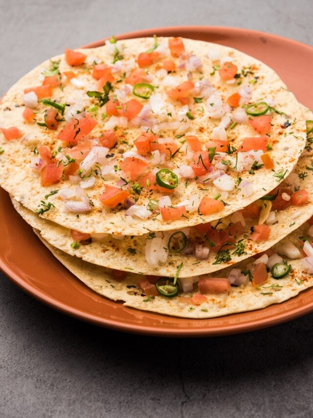 Masala,Papad,Or,Papadum,Is,A,Delicious,Indian,Snack,Made